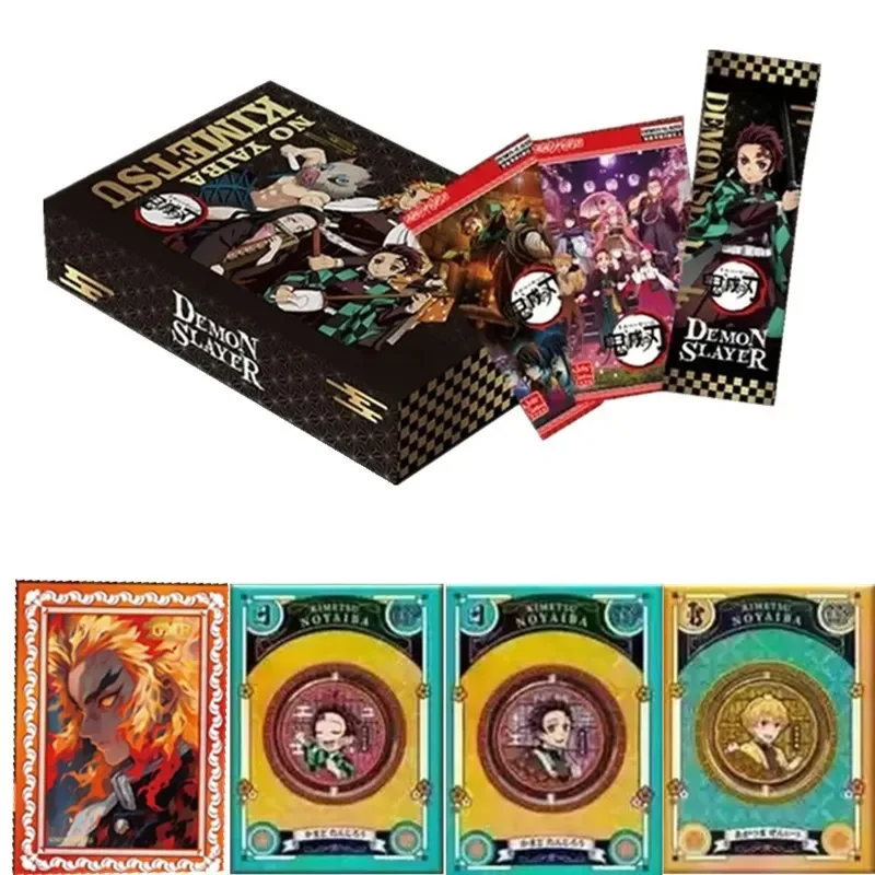 Demon Slayer Anime Card Tanjirou Nezuko Zenitsu Inosuke Rare Character Collection Cards Kids Toys Halloween Christmas Gifts