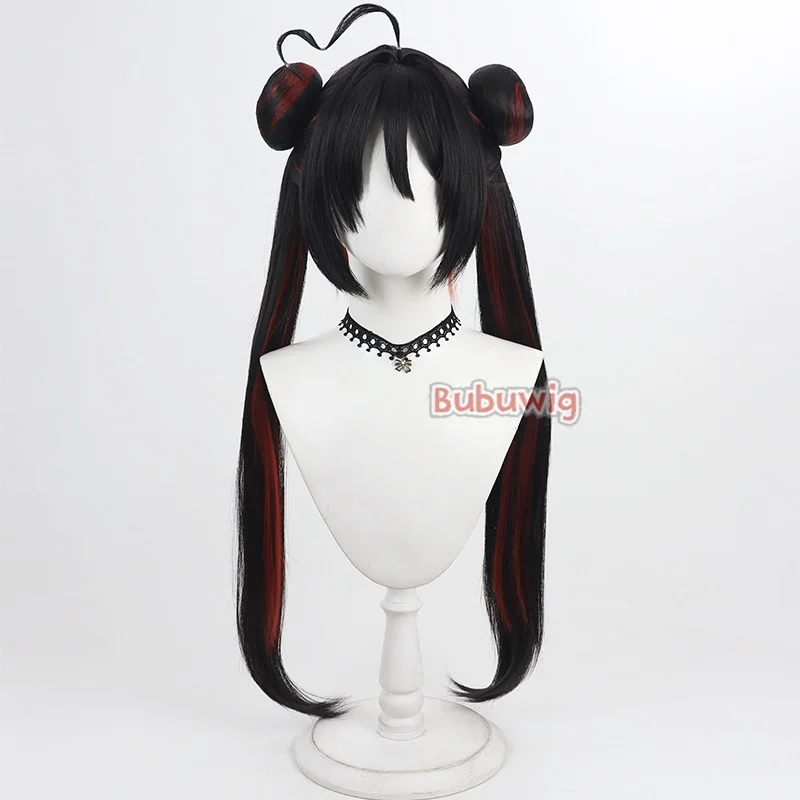 Bubuwig Synthetic Hair Moran Cosplay Wigs Goddess of Victory: Nikke King of Flowers Moran 100cm Black Mixed Wig Heat Resistant