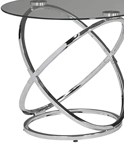 Signature Design by Ashley Contemporary Round 3-Piece Occasional Table Set, Includes Coffee Table and 2 End Tables