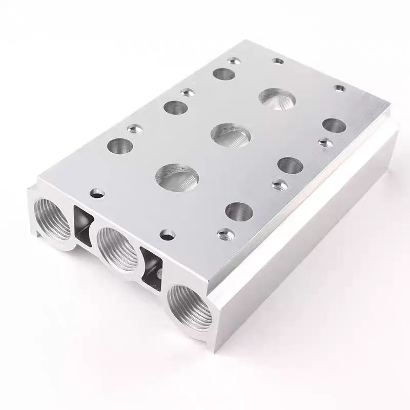 400M Alumiume Material Solenoid Valve Base 2F 3F-10F 11F12F 13F 14F 15F Pneumatic Solenoid Valve 4V410-10 Base With Gasket Screw