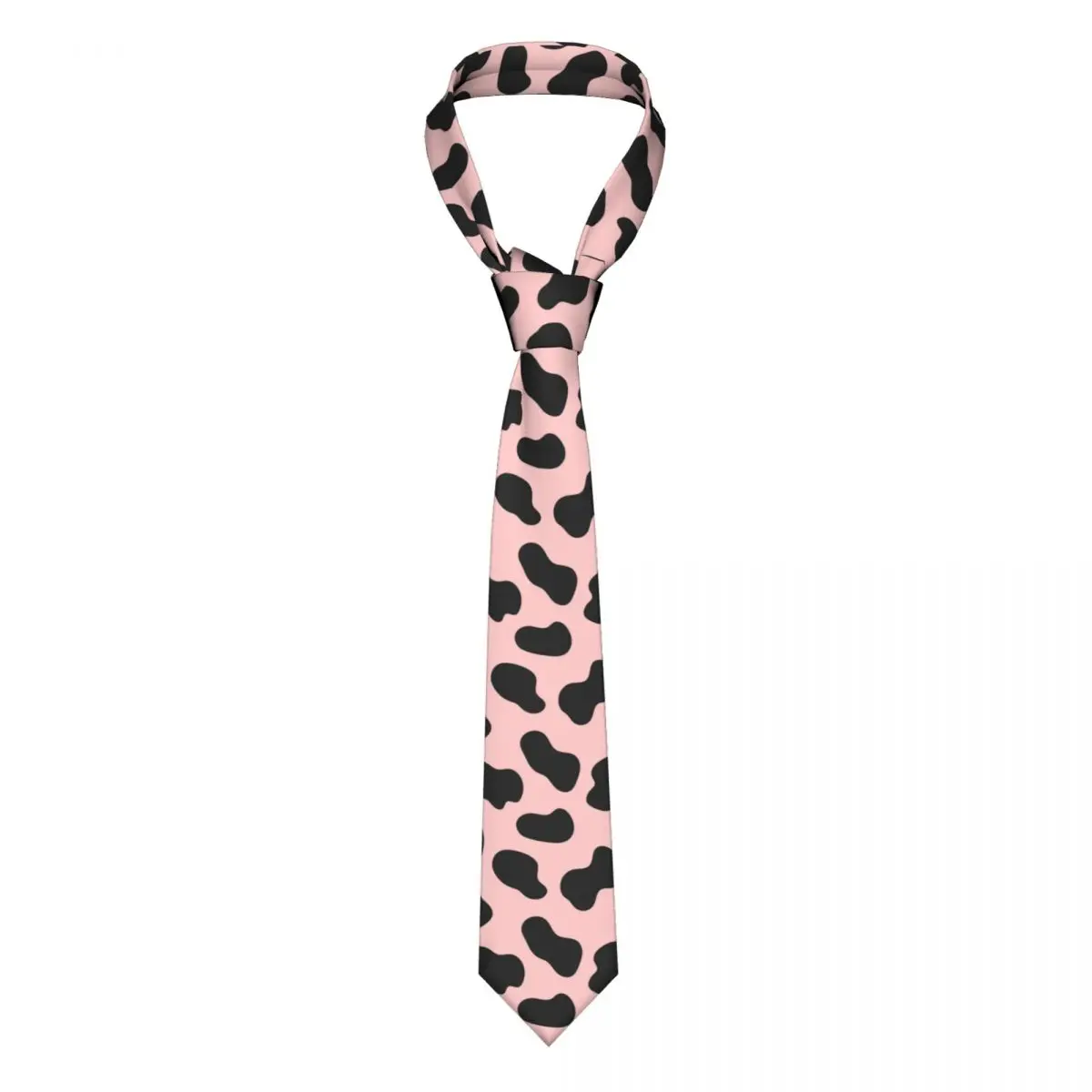 

Pink Neckties Unisex Polyester 8 cm Cute Cow Print Neck Ties for Mens Skinny Classic Suits Accessories Gravatas Wedding