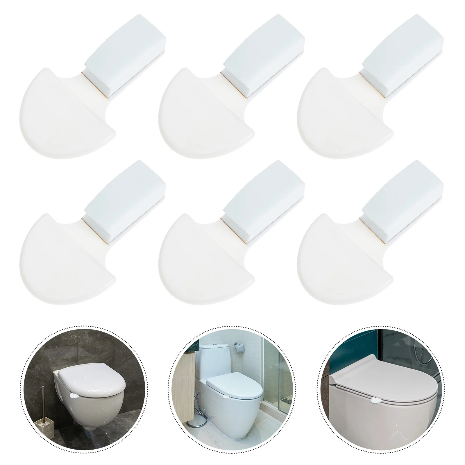 

6 шт., ручки для подъема сиденья унитаза, аксессуары премиум-класса для ванной комнаты, прочный гигиенический инструмент для подъема крышки унитаза для легкой очистки, безопасного использования