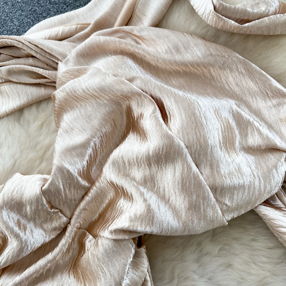 Robe Chic et élégante en satin, sans manches, Vintage, Slim, mode coréenne, vêtements de rue pour femmes