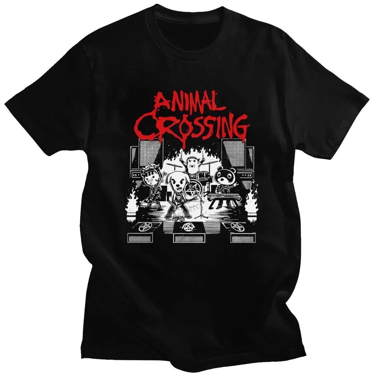 Animal Crossing Womens Street Oversized T-Shirt O Neck Cool Casual Summer Man T Shirts Short Sleeve Men Tees Fashion Tops