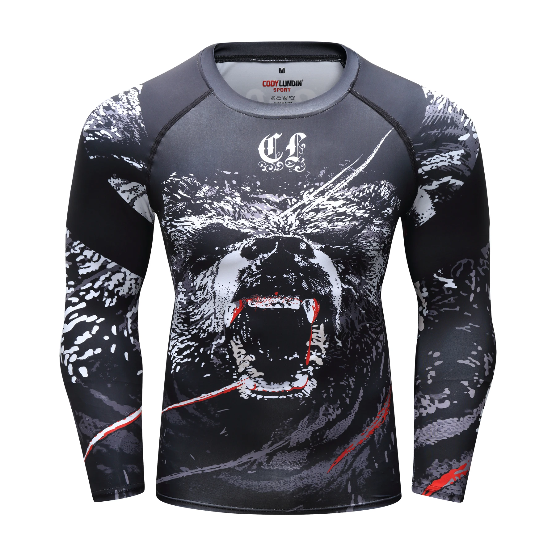 Cody Lundin Muay Thai MMA T-Shirt With Wolf Printing Gym Fitness BJJ Jiu Jitsu Rashguard Kickboxing Jerseys Martial Arts Clothes — zdjęcie 5