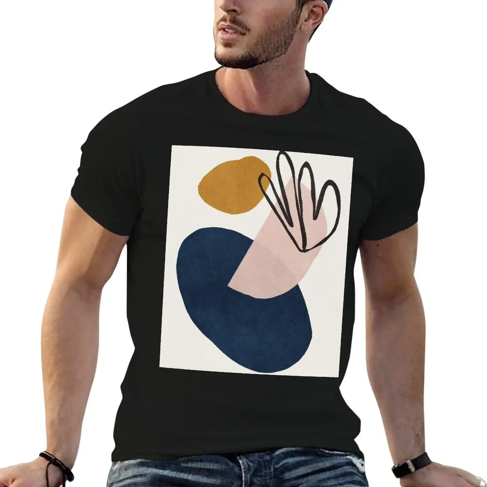 

Abstract, Shapes, Mid century modern wall art T-Shirt anime t shirts shirts graphic tee t shirts for men pack