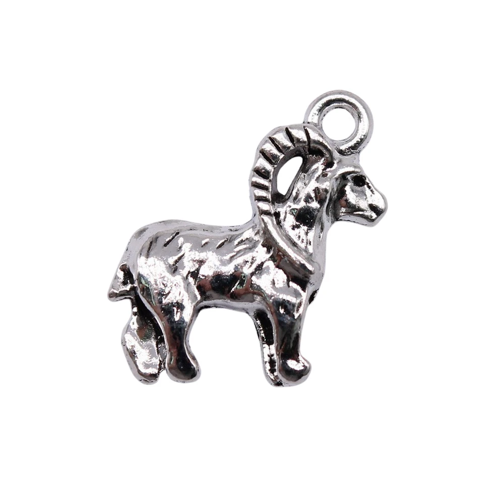 10pcs/lot 22x14mm Sheep Charms For Jewelry Making Antique Silver Color 0.87x0.55inch