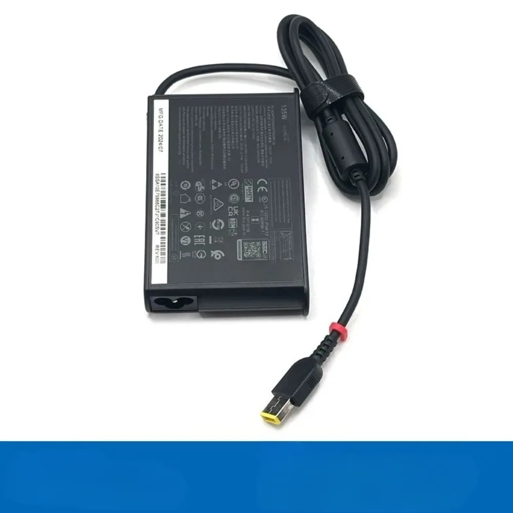 For Lenovo Savior Y7000 X1 P1 Black S5 Notebook Power Adapter 20V6.75A Square Port with Pin