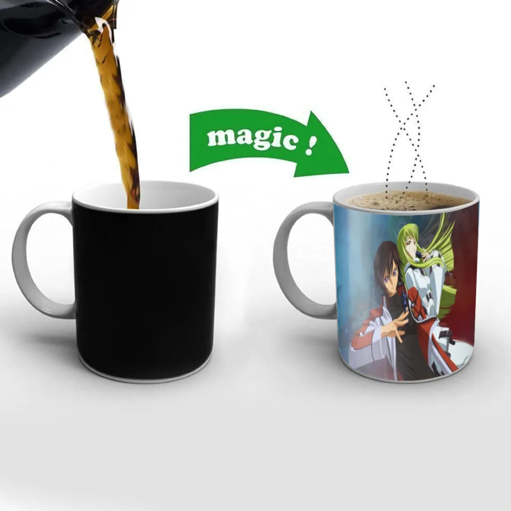 

Anime Code Geass Lelouch Free shipping Mug Changing Color Ceramic Coffee Mugs Magic Tea Cup Best Gift For Your Friends