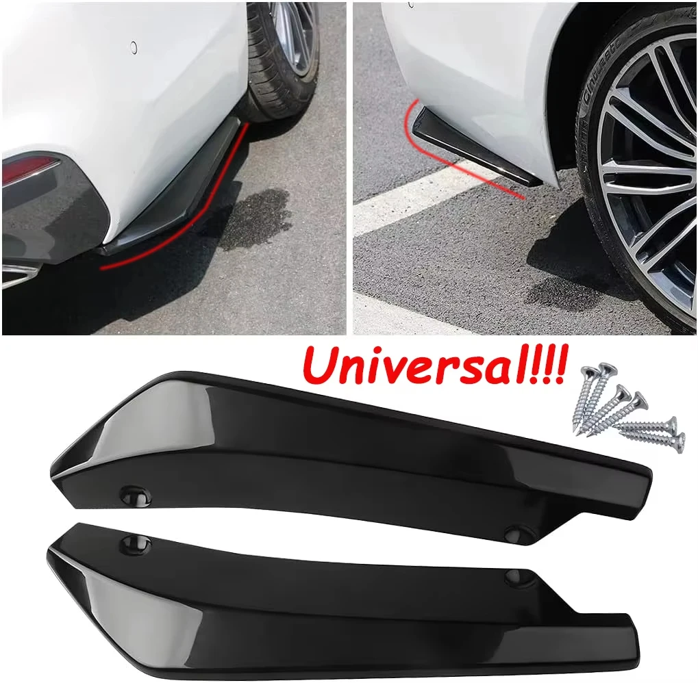 

2 шт., задний бампер, защита Canard Splitter, универсальная защита от столкновений, боковое крыло, украшение для кузова автомобиля