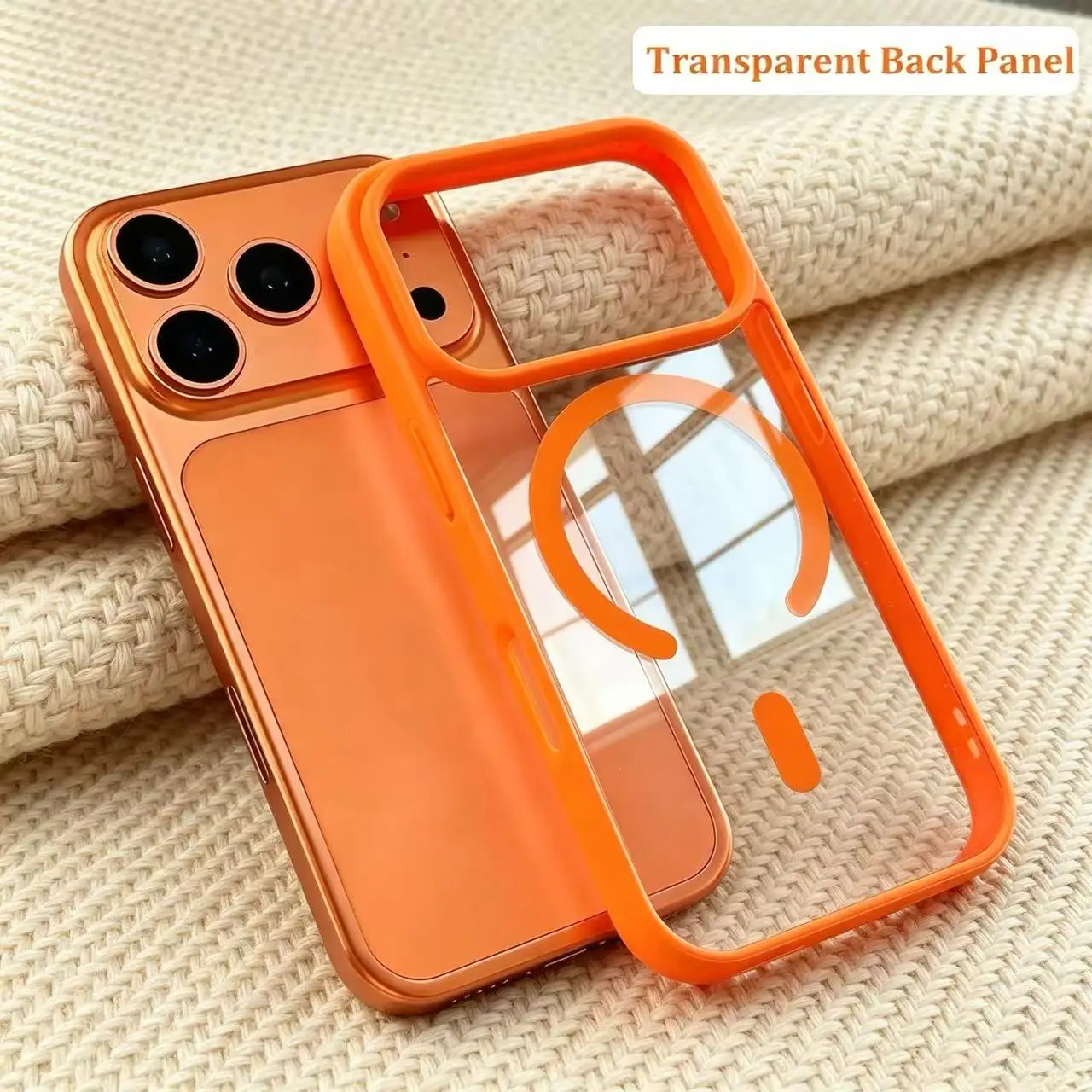 Fundas de Teléfono Modernas con Carga Inalámbrica Magsafe para iPhone 18 Pro Max, 17 Pro Max 5G, Parte Trasera Acrílica Transparente HD, TPU+PC, Resistentes a Impactos
