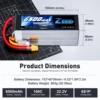 Zeee-Lipoバッテリー,ドローン用,6s,6000mah,5200mah,22.2v,100c,xt60プラグ付き,rcヘリコプター用ソフトケース,飛行機,車,趣味部品 4
