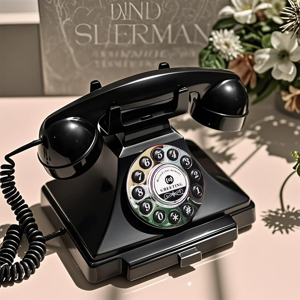 Audio Message Guestbook Wedding Phone Retro Rotary Style Antique Phone Guest Book Phone Message Voice Recorder For Wedding Party