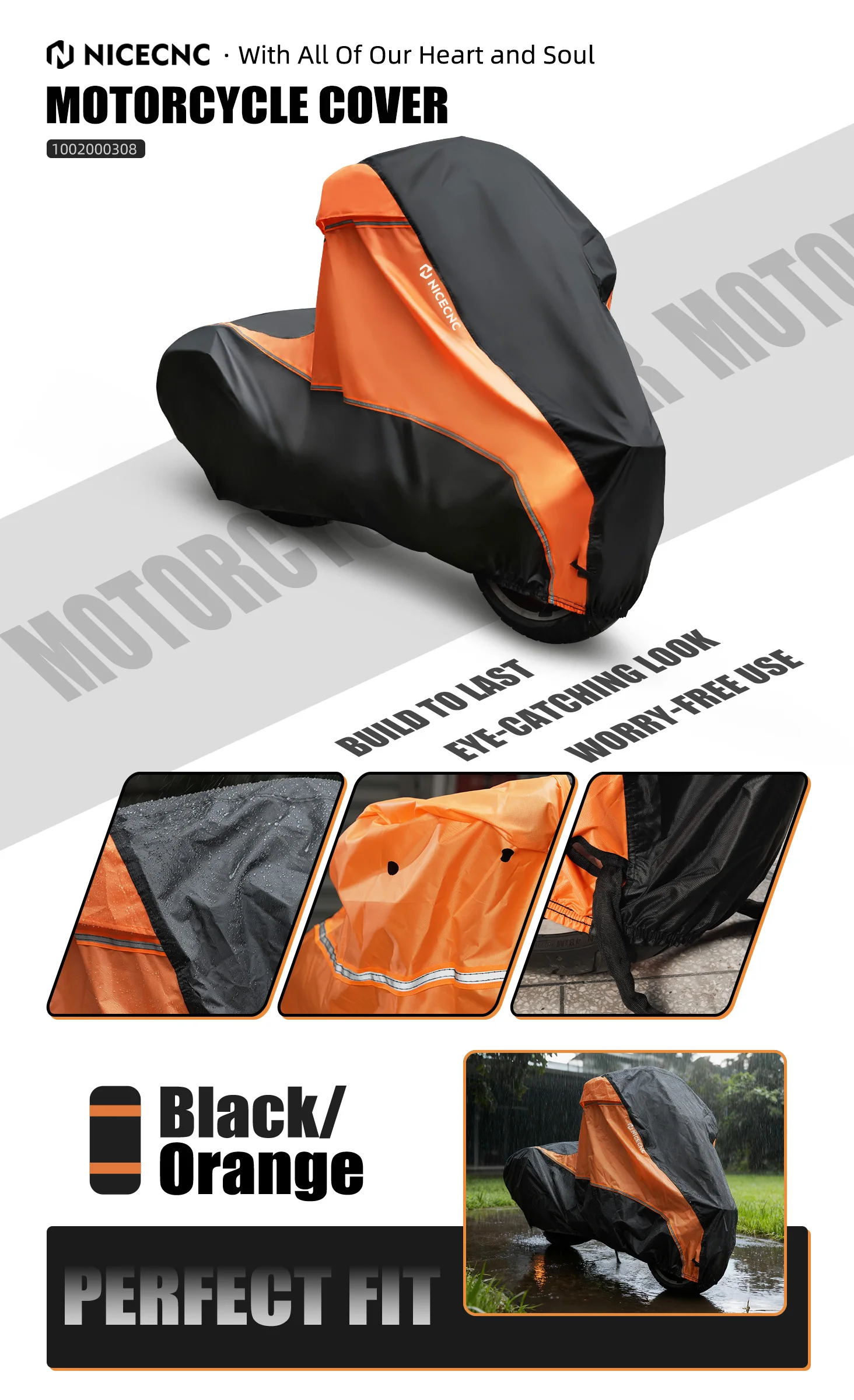 Allwetter-Motorradabdeckung Wasserdicht 420D PU Für Harley Street Glide FLHX Special FLHXS Road King / Road Glide / Special – Detail 1