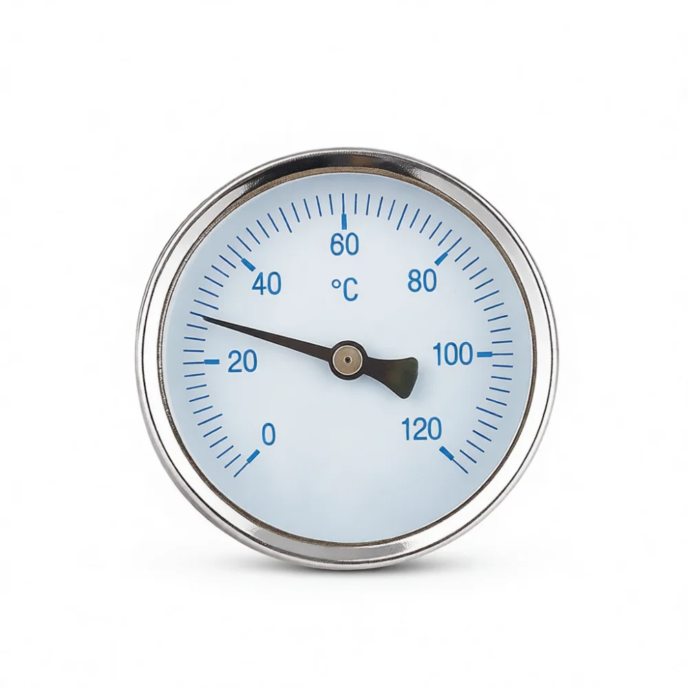 For YuAn Instrument Bimetal Gauge Industrial Temperature Sensor 4 20mA Transmitter Stainless Steel Case Axial Radial