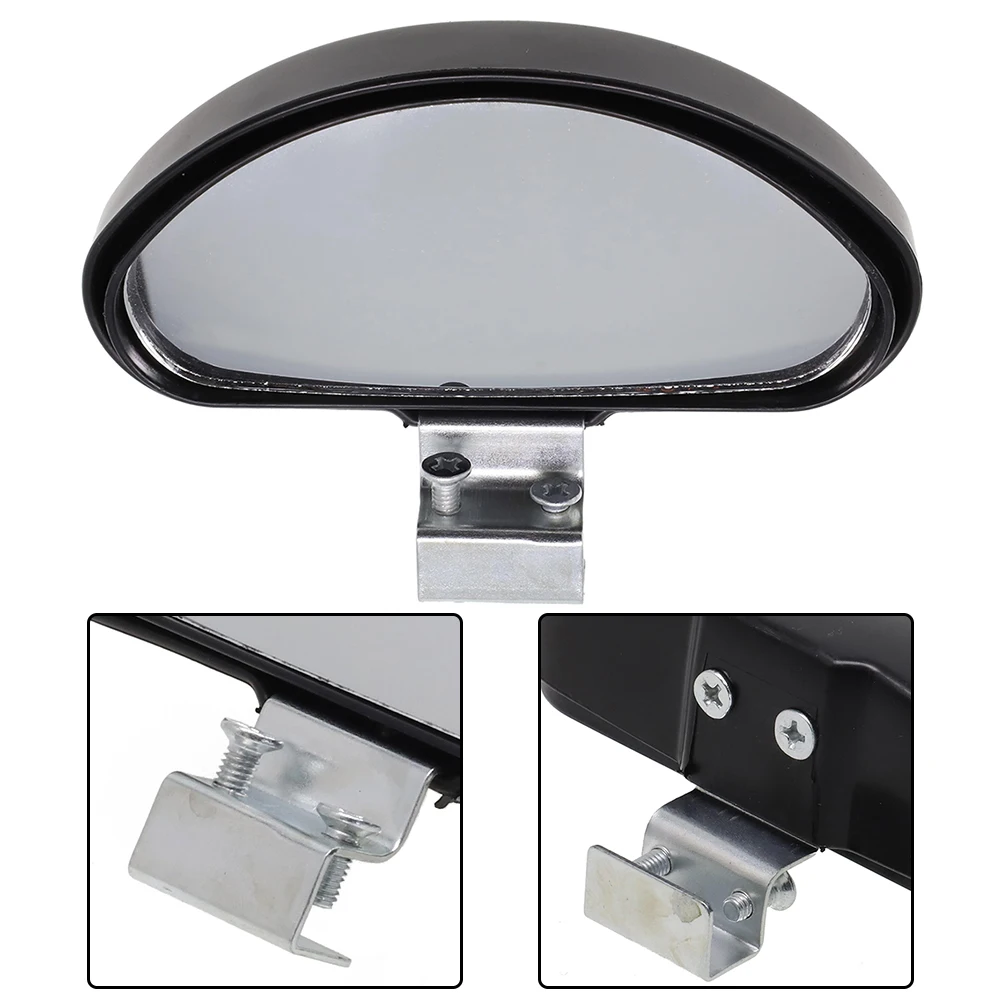 

Зеркало для безопасного вождения автомобиля, регулируемое автомобильное безопасное зеркало, 1 шт., черный, простой в установке, боковая точка слепых автомобиля, новинка, полезная