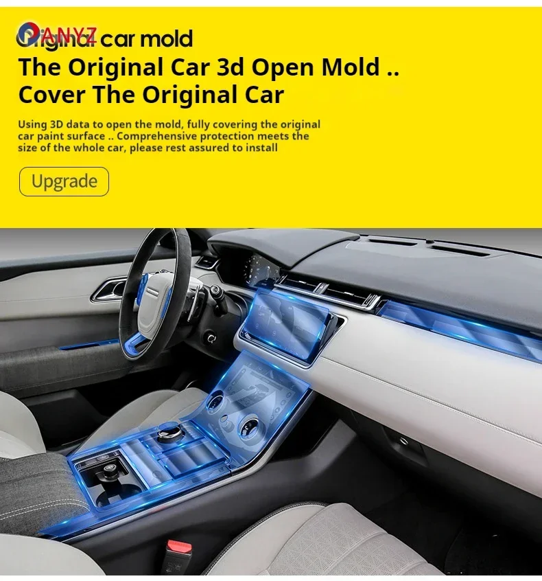 For Volkswagen Passat CC Arteon 2021-2023 Gear Panel Center Console Car Interior Protective Film TPU Transparent Anti-Scratch
