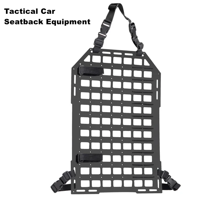 Imagem -02 - Molle-car Seat Back Organizer Painel de Inserção Rígida Tampa do Assento do Veículo para cs Paintball e Airsoft Hunting