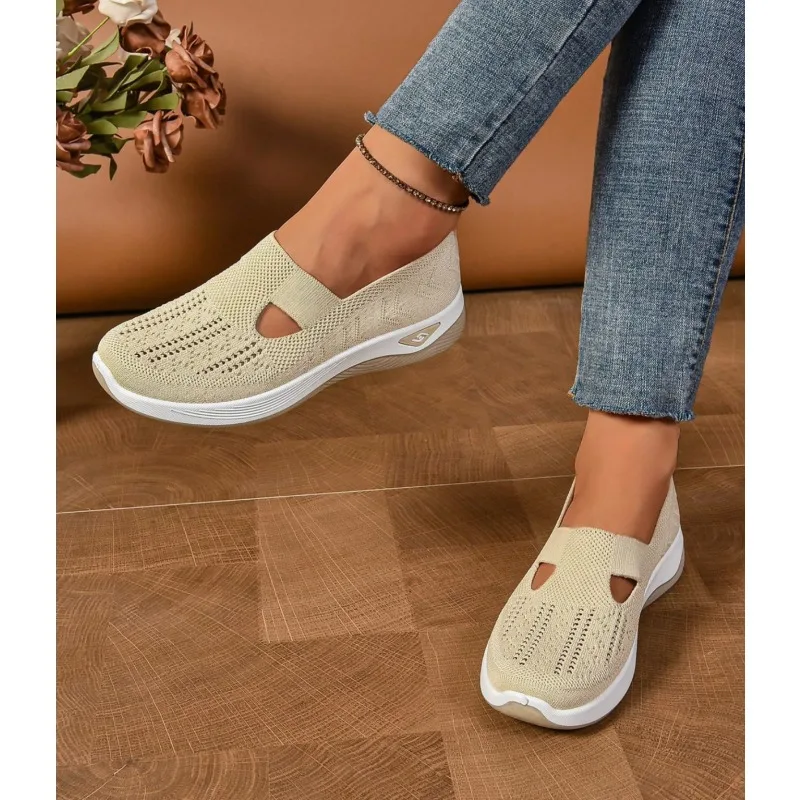 Summer Breathable Non-slip Soft Sole Elderly Shoe Women's Casual Shoes Middle-aged and Elderly Walking Flat Shoes Fo Women