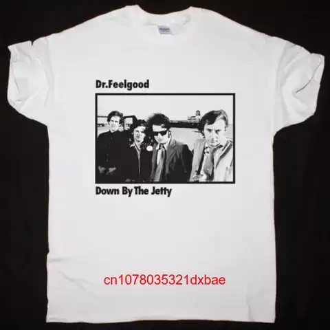 DR FEELGOOD DOWN BY THE JETTY 1975, 긴팔 또는 반팔, 화이트 티셔츠, 신상 DR FEELGOOD DOWN BY THE JETTY 1975, 긴팔 또는 반팔, 화이트 티셔츠, 신상