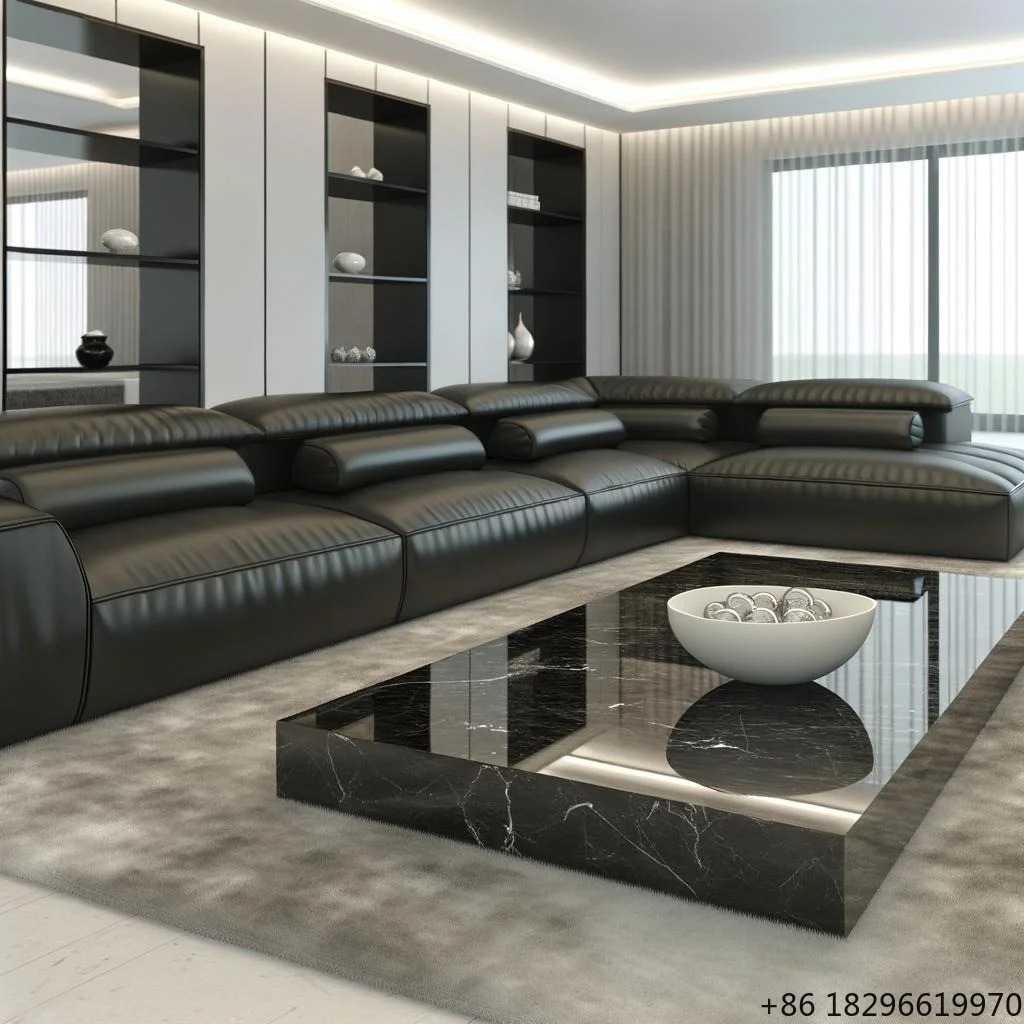 

Modern Luxury Living Room Furniture Set Stylish L-Shape Sectional Sofa for Contemporary Space