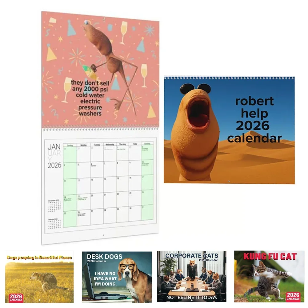 

2026 Wall Calendar Monthly Planner Marcus The Worm Funny Meme-Inspired Calendar Funny Animal Calendar Monthly Wall Calendar