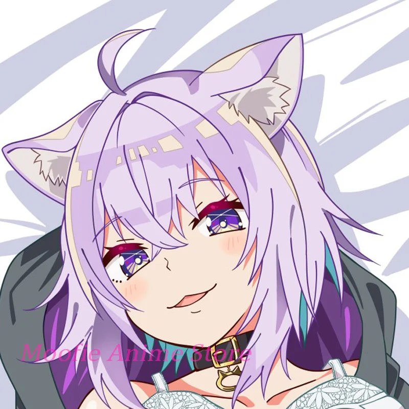 Anime Body Pillowcase Nekomata Okayu Vtuber Dakimakura Life-Size Double-Sided Print 2WAY Pillow Cover
