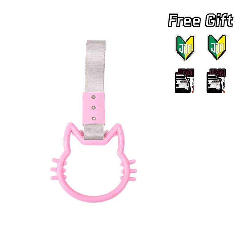 Tsurikawa JDM Train Bus Handle Glow-in-the-dark Cat Shape Hand Strap Drift Charm Strap Drift Warning Ring Car Supplies New