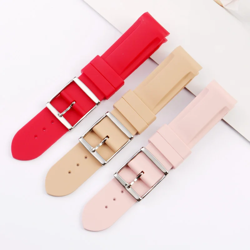 waterproof Curve Watch Strap For Omega X Swatch Speedmaster MoonSwatch Planet Snoopy WatchBand Wristband Rubber Bracelet 20mm