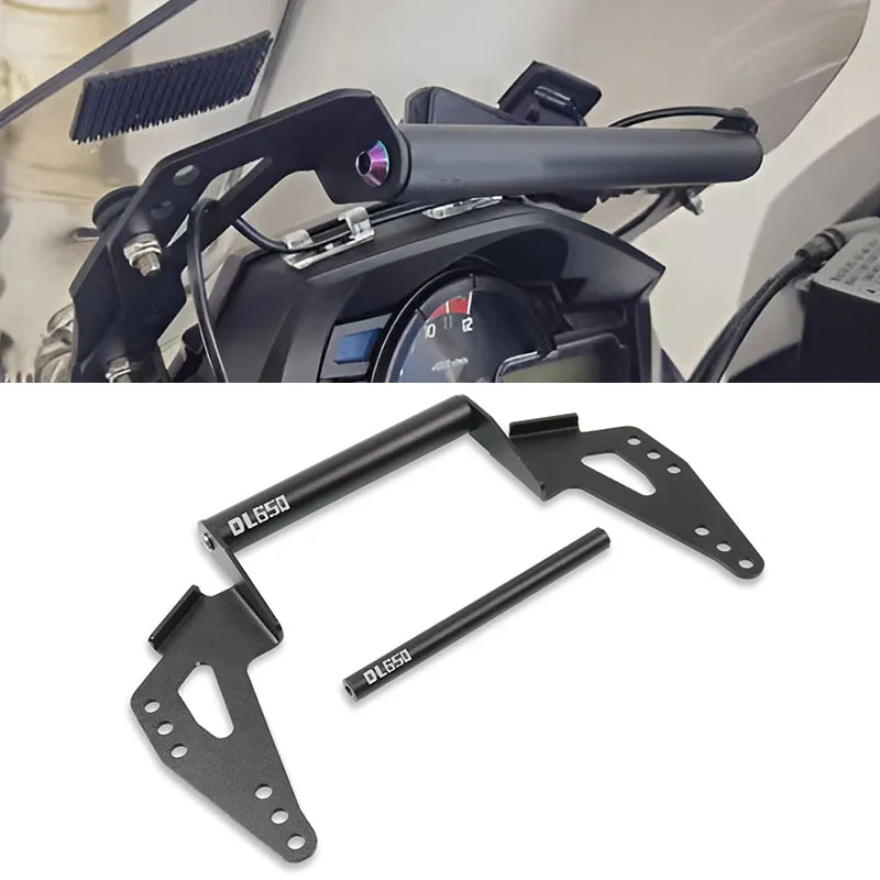 

Motorcycle Mobile Phone Holder Stand Support GPS Navigation Plate Bracket For V-Strom VStrom 650 650XT DL650 DL 650 2017-2023