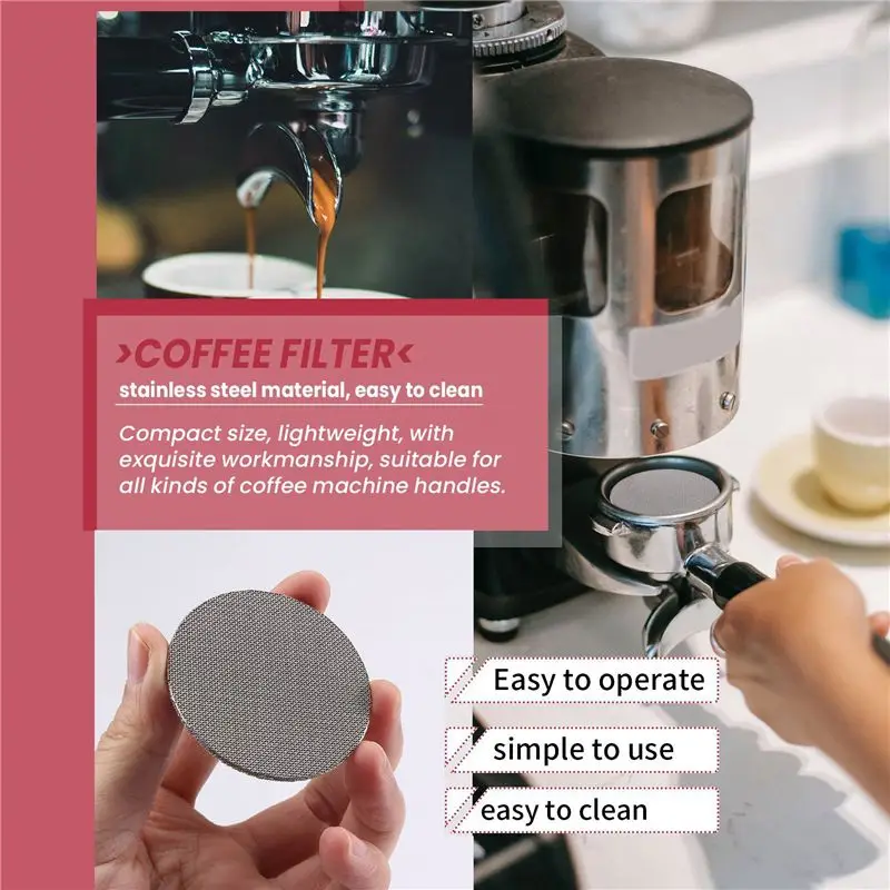 Exquisite-Coffee Filter Mesh, Reusable Coffee Puck Screen High Strength 1.7Mm Durable For Aeropress Coffee Maker Filters