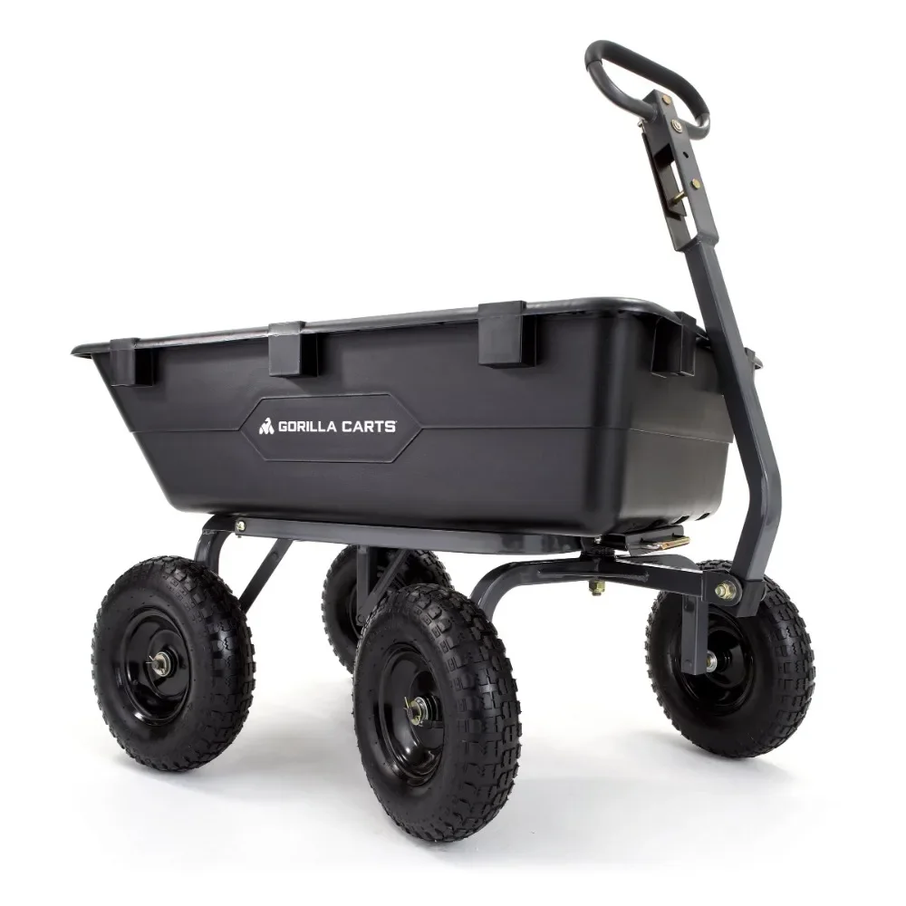 

2025 New 1200-lb. Heavy-Duty Poly Garden Dump Cart with 13" Tires, 40" X 25" X 10" Bed