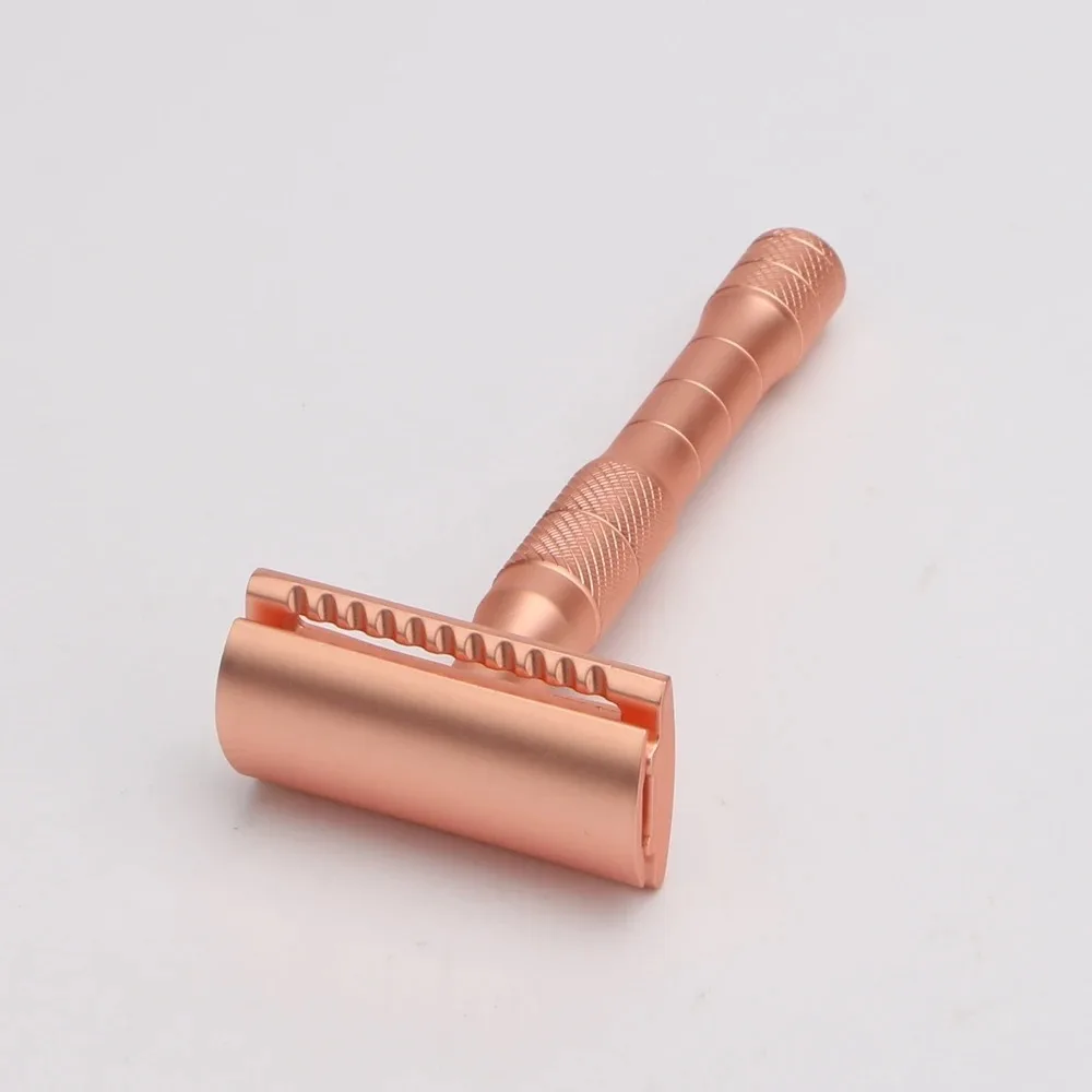 Navalha de segurança de borda dupla para presente de cortador de barba para homens e mulheres, navalha de segurança de metal, navalha ecológica