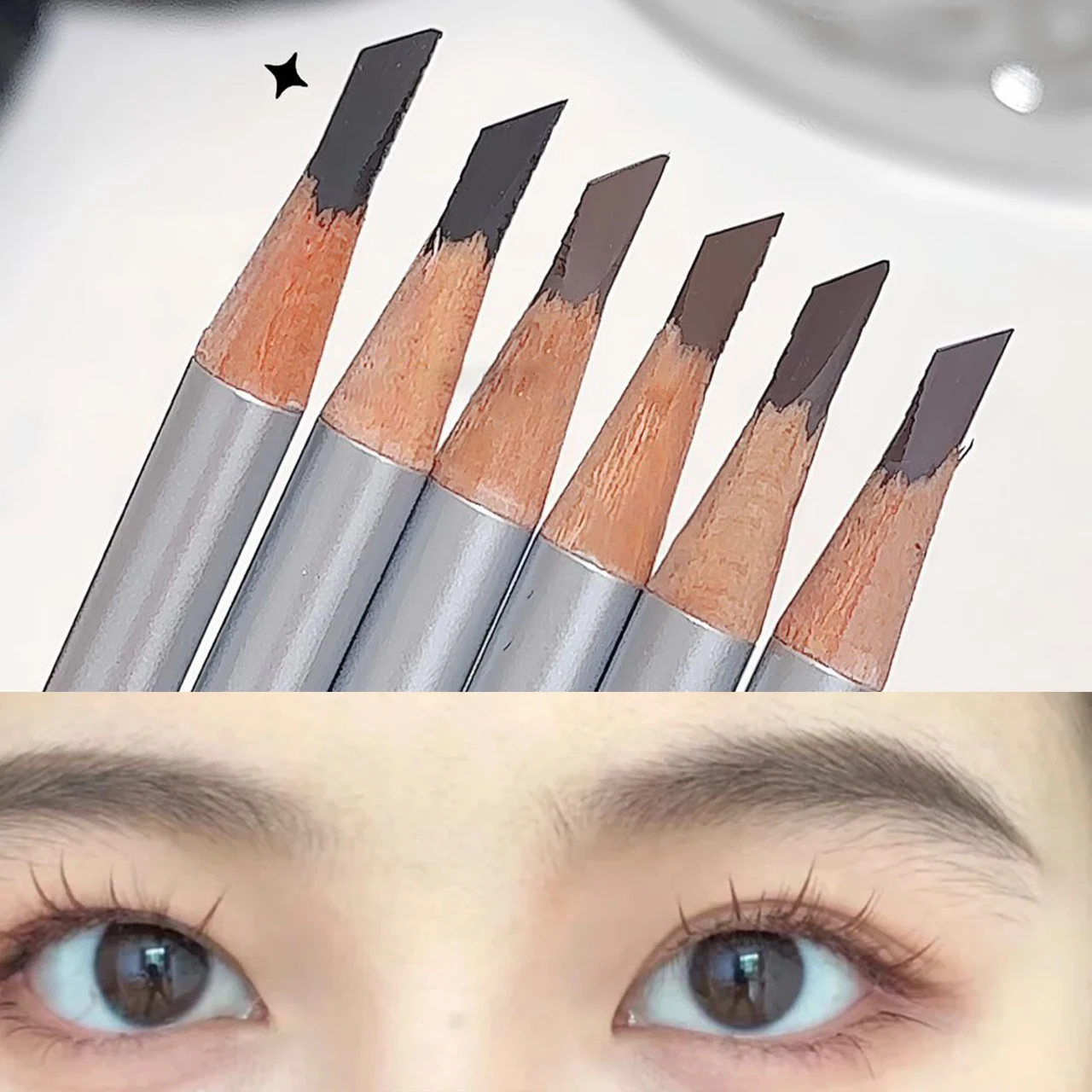 Hard Core Eyebrow Pencil Tattoo Waterproof Art Tint High Color Rendering Makeup Wood Eye Brow Pen Enhancers Cosmetic Tool