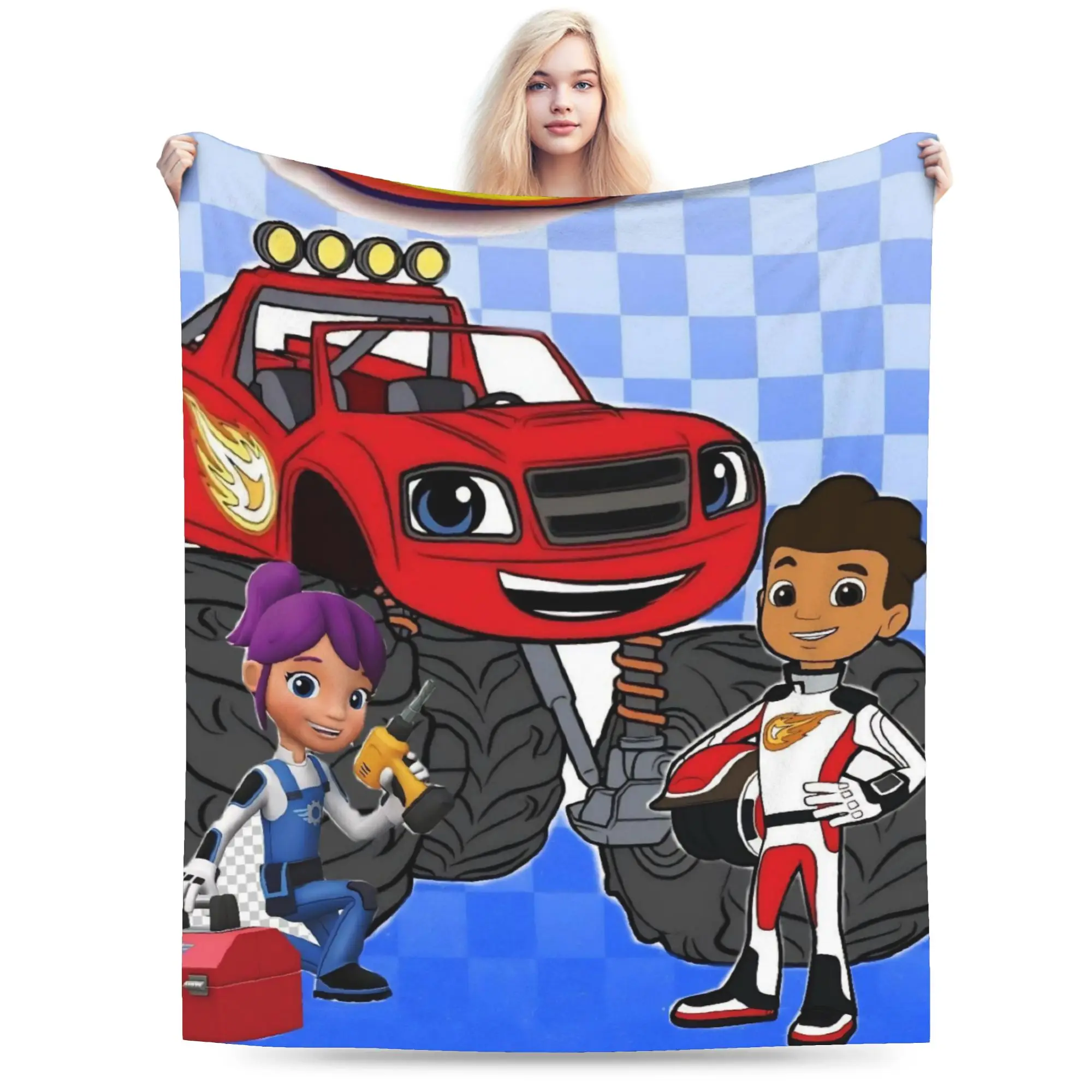 Blaze and the Monster Machines Blanket Cozy Soft  Throw Blankets for Living Room 50x60 Inches Multiple Sizes Bedspread