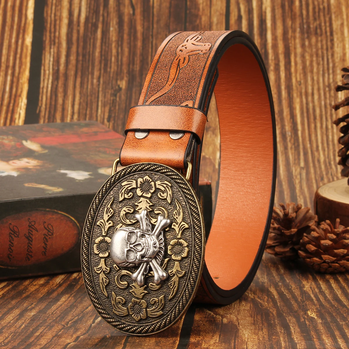 العلامة التجارية الفاخرة الرجال الغربية الدنيم حزام الجمجمة مجلس مشبك الشباب خمر عادية تنوعا حزام الجينز حزام للرجال الملحقات