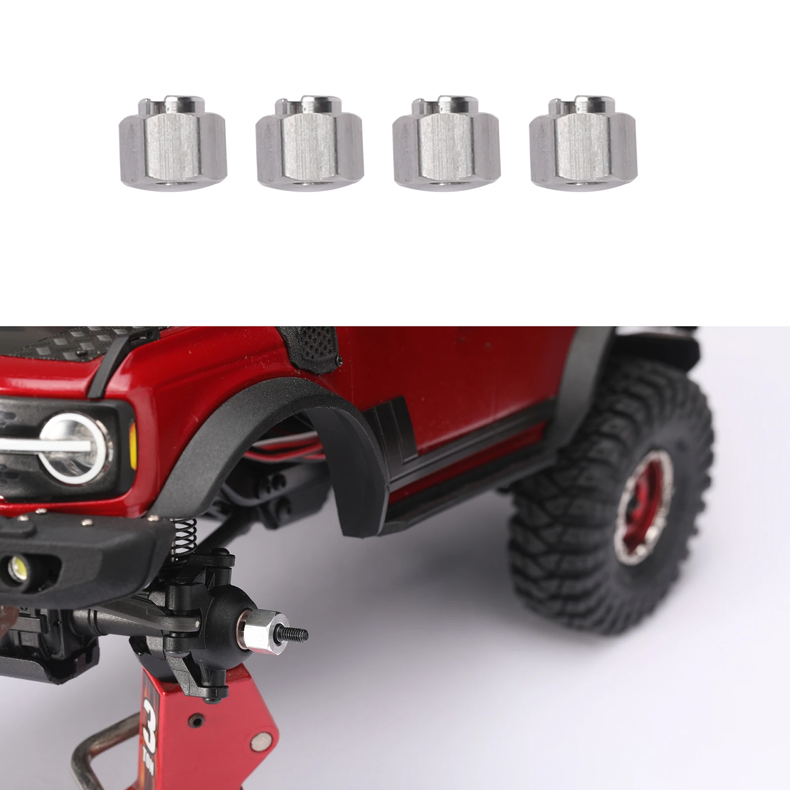 Kit Décoration Intérieure Pour Coque TRX4M Defender 1/18 - Tableau De Bord, Sièges, Volant, Noir - Pièce Tuning RC