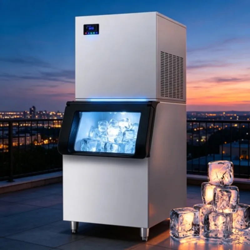 Stainless Steel Commercial Flake Ice Machine 400kg/24H Ice Maker for Seafood Supermarket Food Storage Sale