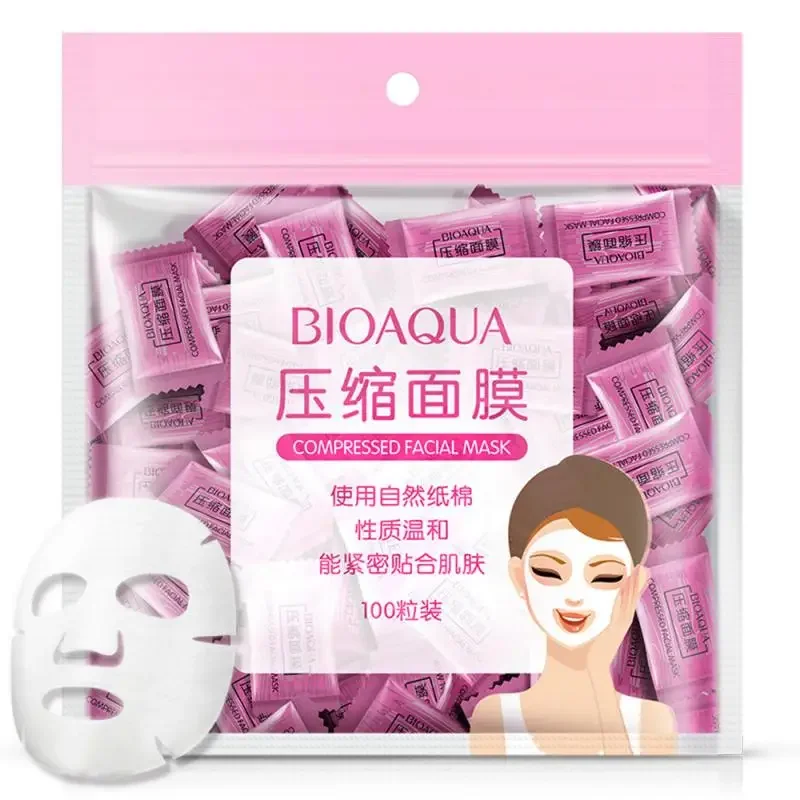 BIOAQuA 50pcs/lot Portable Outdoor Travel Magic Compressed Cotton Disposable Towel Tablet Capsules Cloth Wipes Paper Tissue Mask