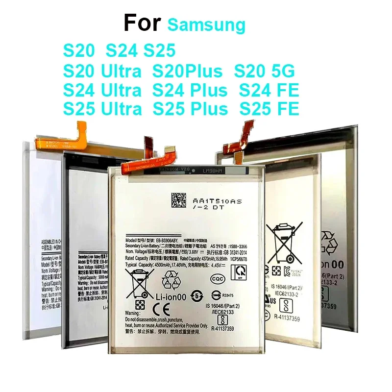 

EB-BS936ABY Battery For Samsung Galaxy S20 S24 S25 Plus/Ultra/FE S20ultra S20U SM-S9210 S936E S936W S24plus 5G S926 Batteries