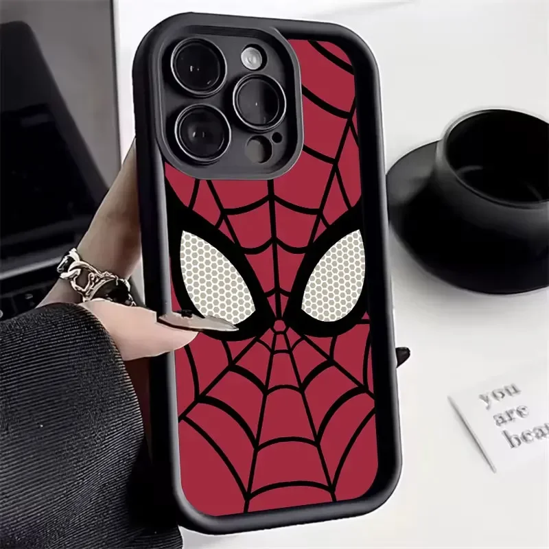 Marvel Spider Man Plain Multistep TPU Phone Case For iPhone 16 15 14 13 12 11 Pro Max XR XS 7 8 Plus Soft Silicone Cool Cover - náhled 3