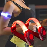 Cycling LED Light Up Armband Night Running Safety Walking Roller Skates Light Leg Warning Wristband Adjustable Wearable Arm Belt