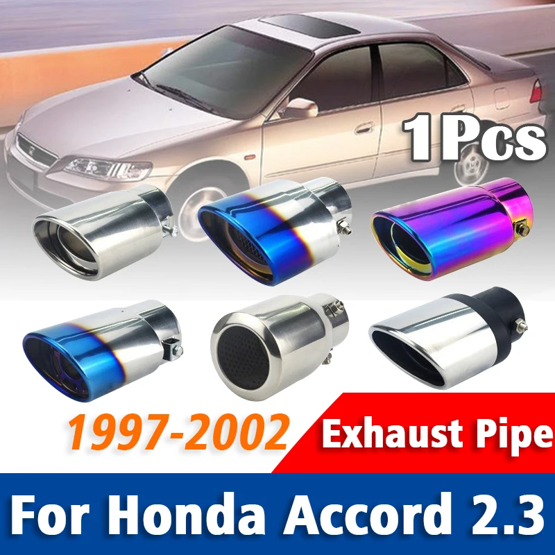 

1Pcs Exhaust Pipe Muffler For Honda Accord 2.3 1997-2002 6th generation Tailpipe Muffler Tip Car Rear Tail Throat Accessories