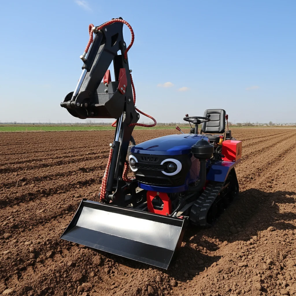 Customize Small 4WD Farm Tractor Mini Agricultural Tractor with Rotary Tiller Plough Harrow