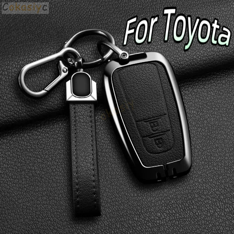 Pokrowiec na kluczyk samochodowy ze stopu cynku do Toyota CHR Prado 2017 2018 Prius Camry Corolla RAV4 2020 2022 2023 2024 Akcesoria samochodowe