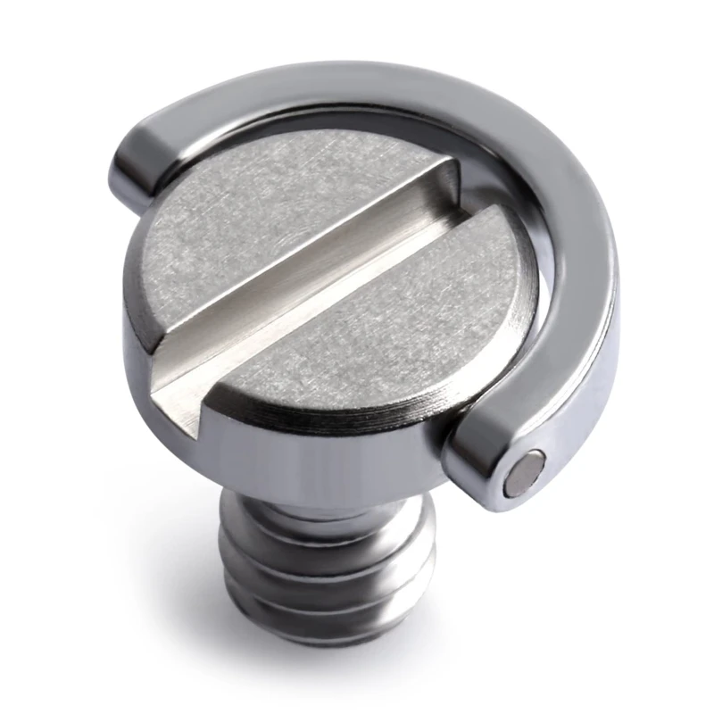 Cincin D Sekrup Dudukan Logam 1/4 "/Tanpa Cincin Poros 10Mm untuk Tripod Kamera