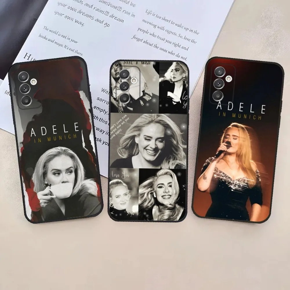 Singer A-Adele Phone Case For Samsung S24,23,22,30,21,10,9,Ultra,Plus,Lite,FE,5G Black Soft Case