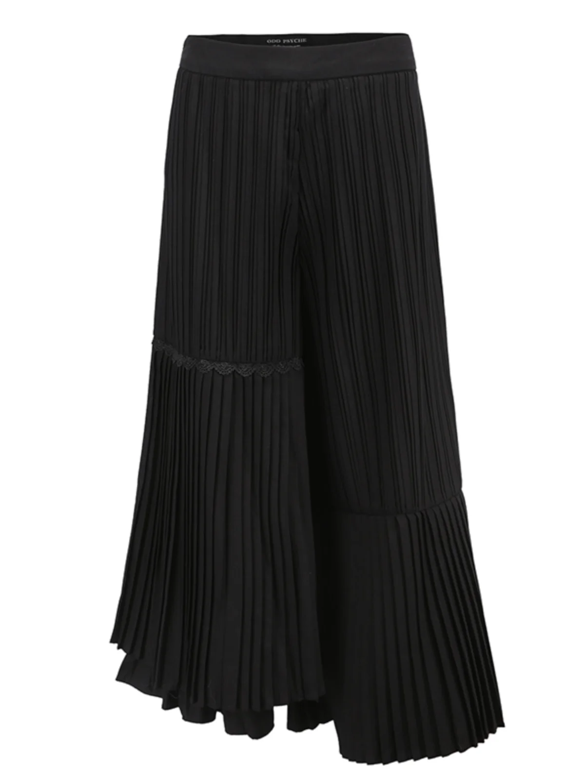 

Брюки-юбка свободного кроя с широкими штанинами Eighteen Nine Bla, асимметричные, из полиэстера и вискозы