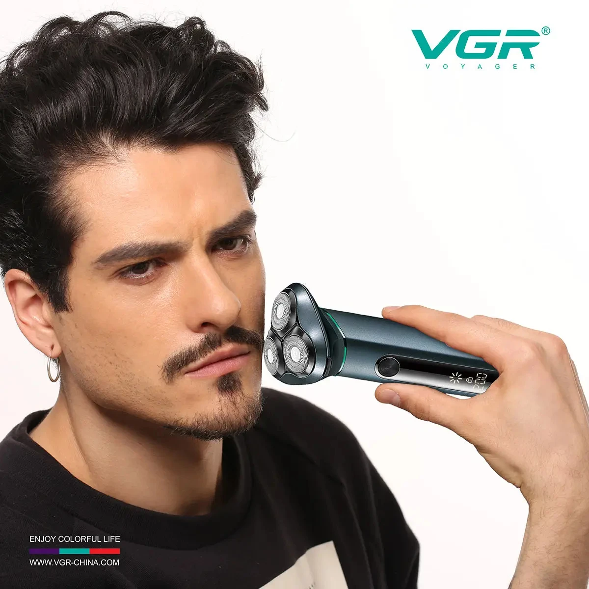 VGR 310 Electric Shaver Rotary 3D Floating Razor Waterproof Men's Shaving Machine Professional Beard Trimmer USB Rechargeable