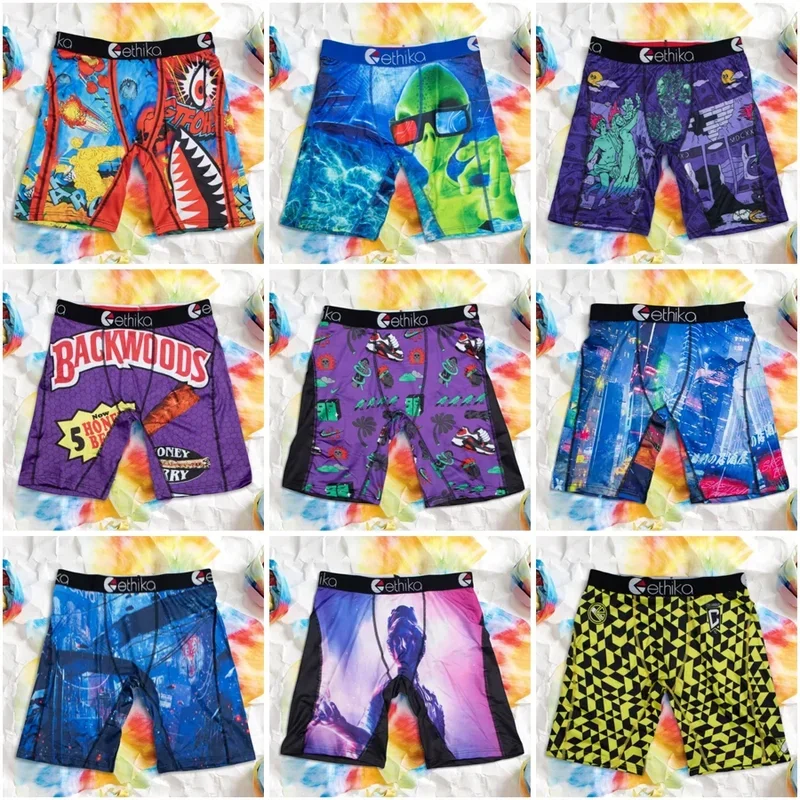 

ETHIKA 1Pcs Men Underwear Boxer Breathable Man Swimming Summer Underpants Mens Panties Trunks Men's Boxer Briefs Plus Size S-3XL